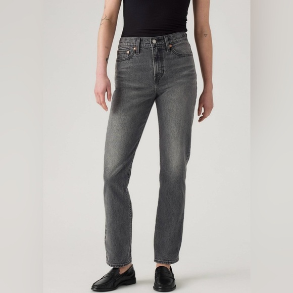 Levi's|Women’s Wedgie Slim Dark Gray Straight Jeans,high waist•••size 26,staple - Picture 3 of 16